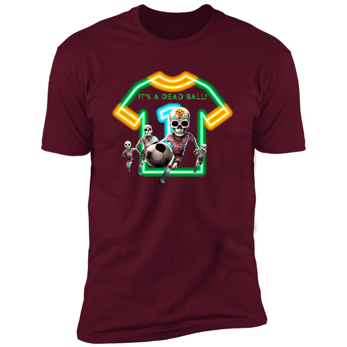 Soccer skull Premium Short Sleeve T-Shirt